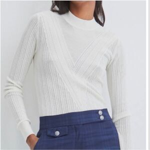 Veronica Beard Raylan Knit Ivory Color Stretchy Pullover Size XS